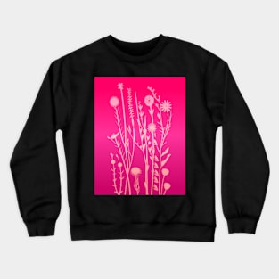 Pink Wild Flowers in Spring Crewneck Sweatshirt